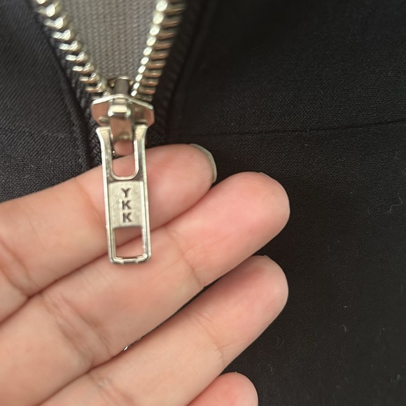 Milly Black Leather Dress LBD Designer Wool USA Size 2  Date Night Lamb Stretch - Picture 8 of 12